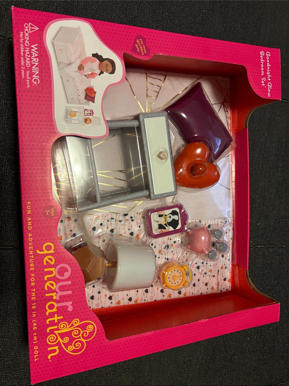 Our Generation Doll Bedroom Accessory Set - Pink & Purple